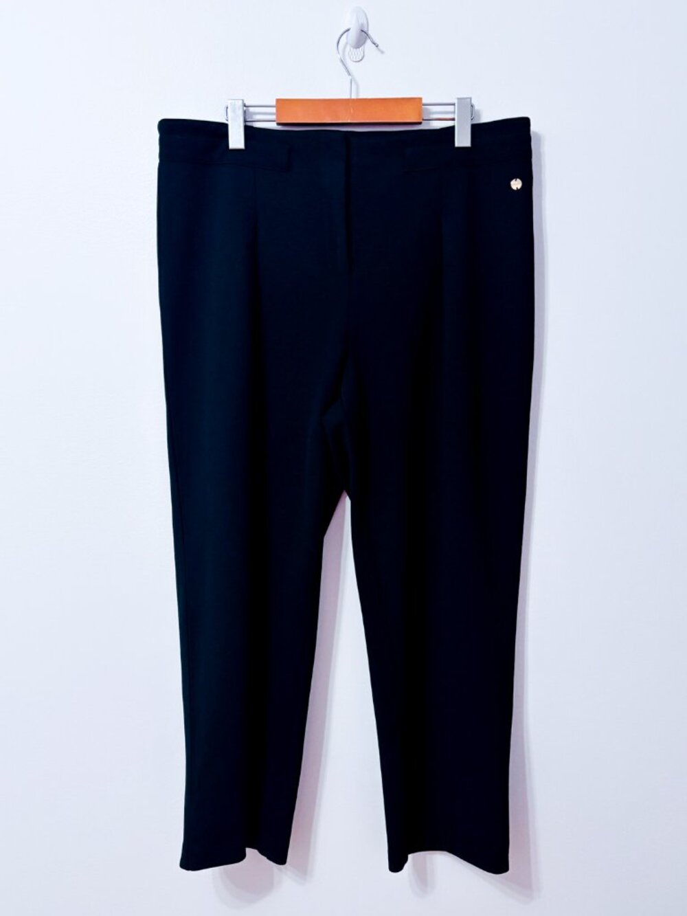 MAHÉE COLLECTION Black Stretch Straight Leg Pull On Dress Pants Size 15